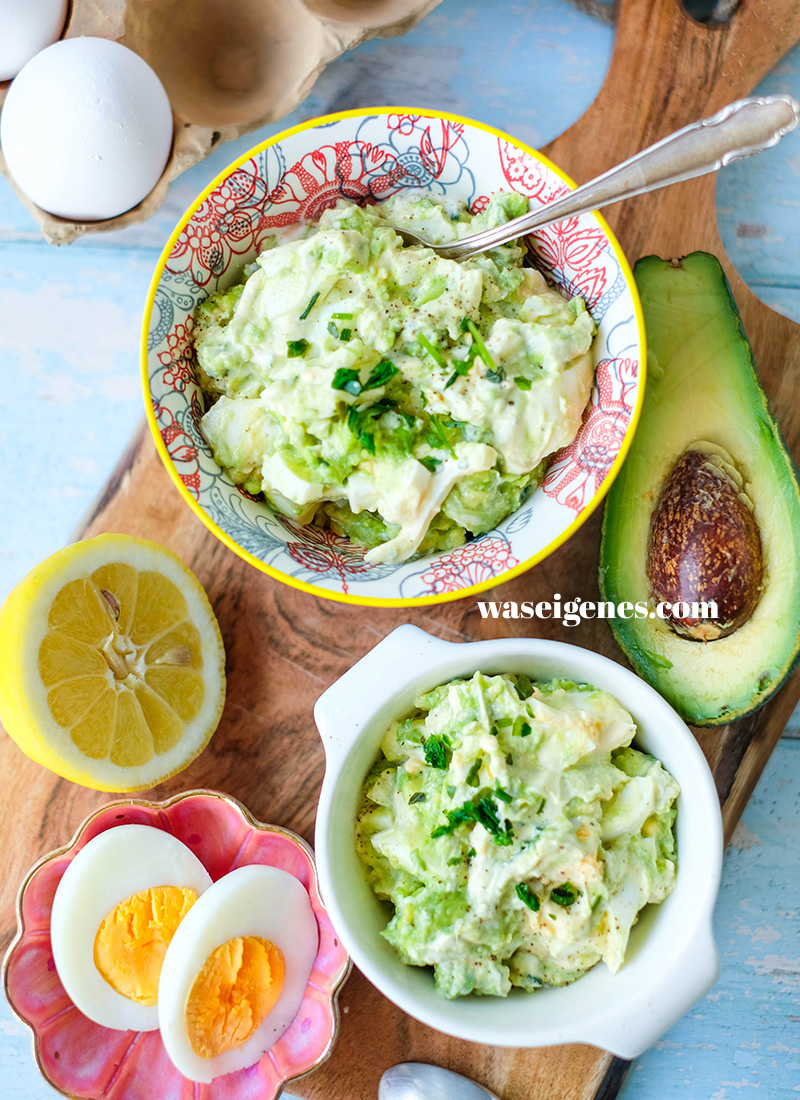 Cremiger Eiersalat mit Avocado - super schnell, ganz einfach 