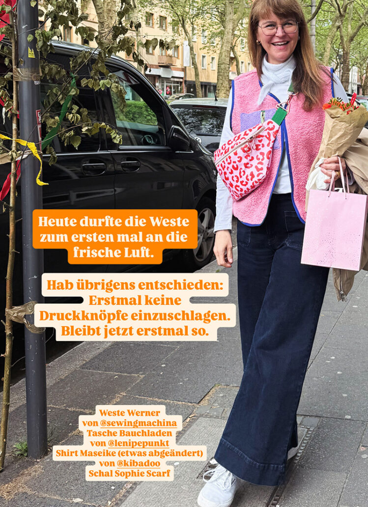 Mein Mai 2026: Menschenkicker, Frühlingsrezepte & gute Bücher | Monatsrückblick, waseigenes.com Weste sewingmachina