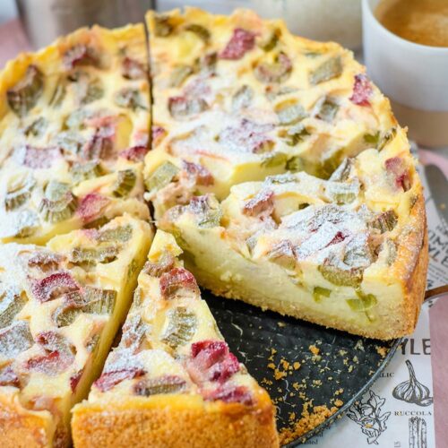 Rhabarber Schmand Kuchen, einfaches Rezept für den Frühling | waseigenes.com