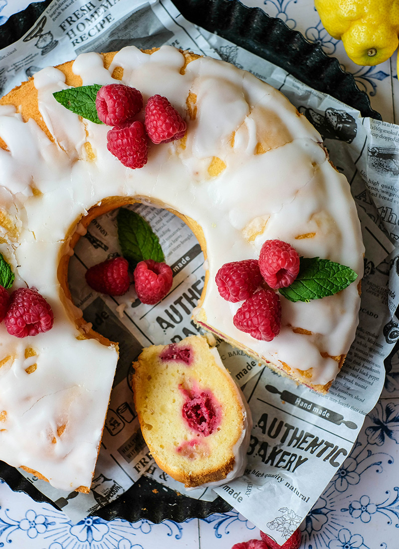 Rezept: Himbeer Zitronen Kuchen, ganz einfaches Rezept, Sommerkuchen, waseigenes.com