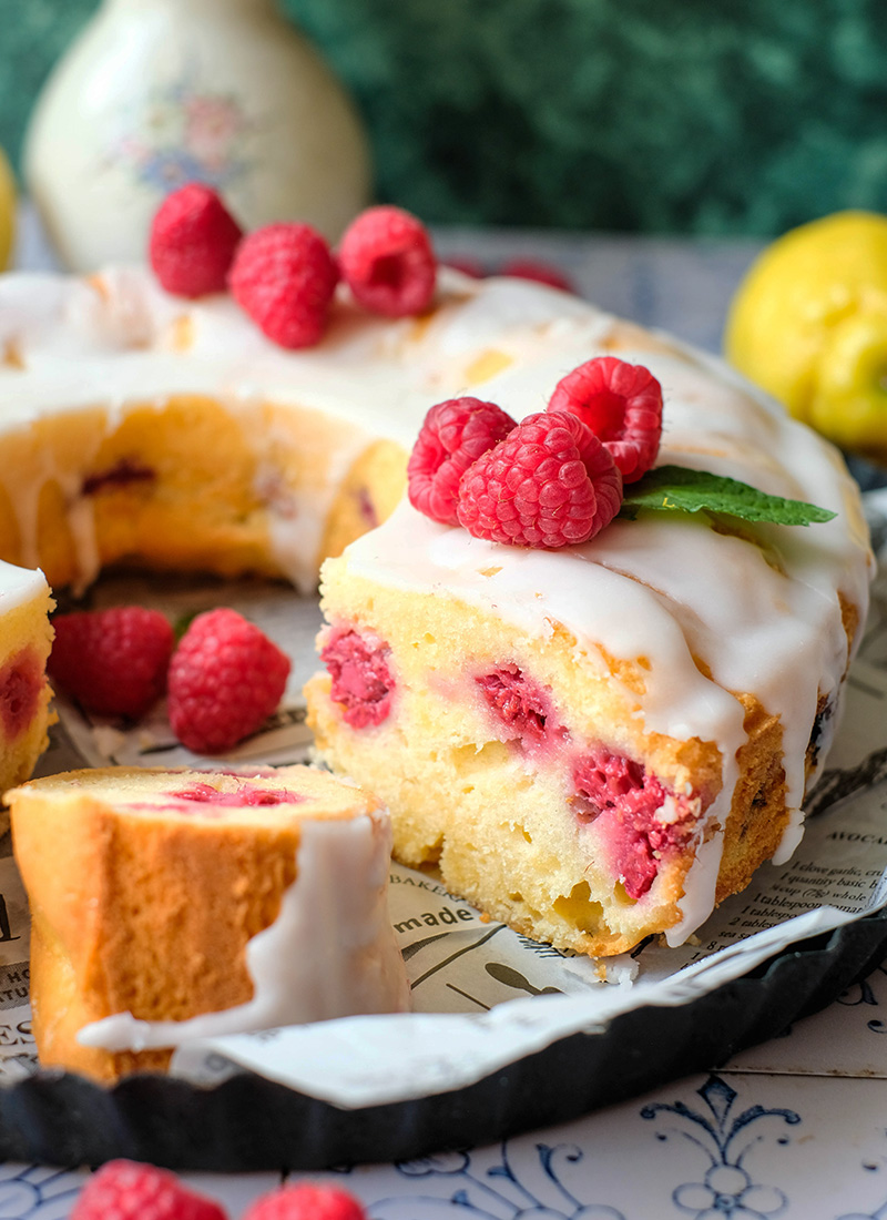 Rezept: Himbeer Zitronen Kuchen, ganz einfaches Rezept, Sommerkuchen, waseigenes.com