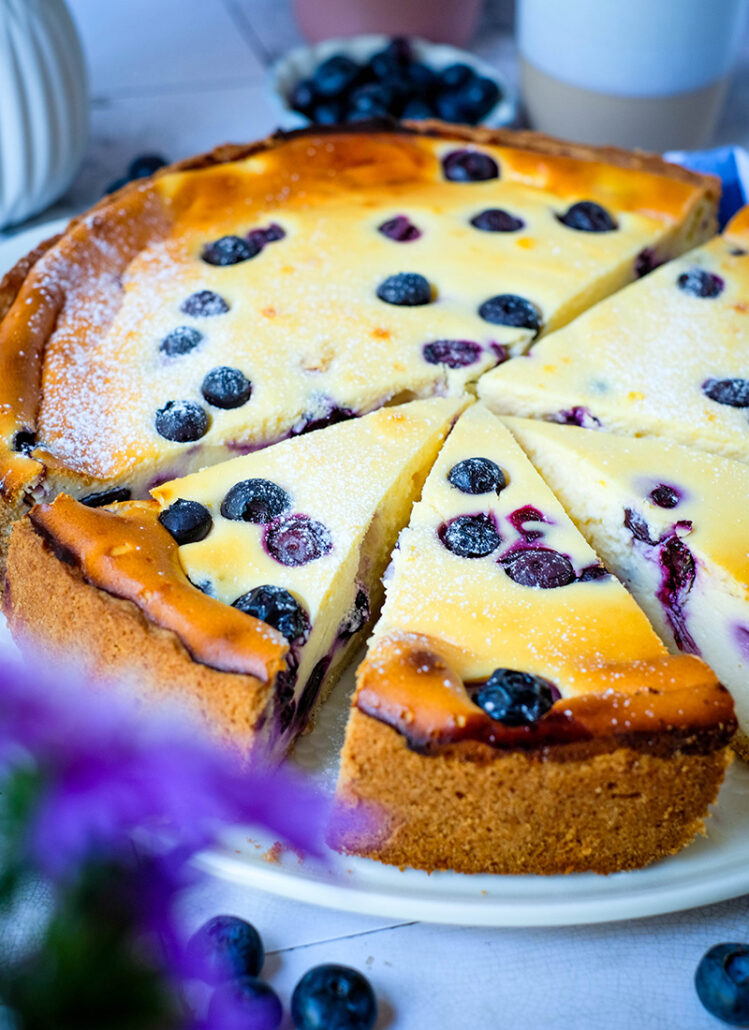Blaubeer Käsekuchen einfach selber backen.