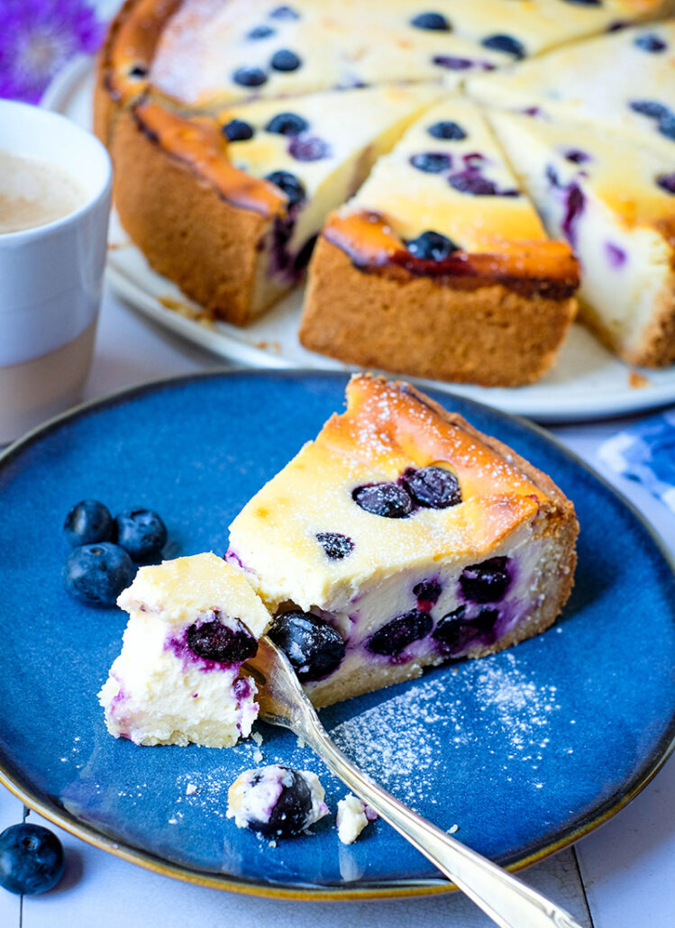 Blaubeer Käsekuchen einfach selber backen | waseigenes.com