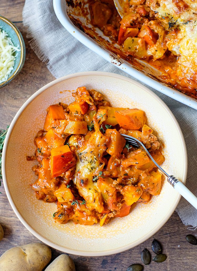 Rezept: Kürbis-Hack-Auflauf mit Kartoffeln - waseigenes.com