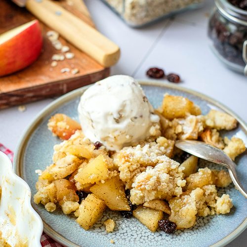 Einfacher Apple Crumble