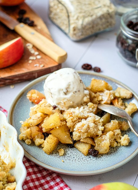 Einfacher Apple Crumble